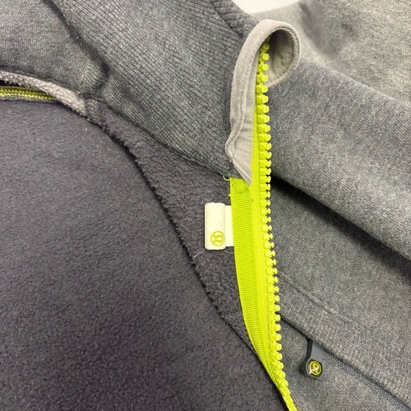 Lululemon Men’s Large Grey Full Zip Sweatshirt Hoodie Scuba - Picture 4 of 7